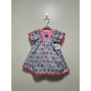 NWT Fox & Finch Sahara Pom Pom Dress With Bloomers Size 6 Months